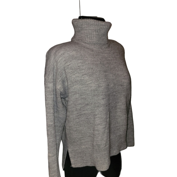 Jones New York Grey Heathered Knit Turtleneck Sweater M - Picture 2 of 6